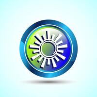 Sun Icon Design Illustration Colorful Button vector