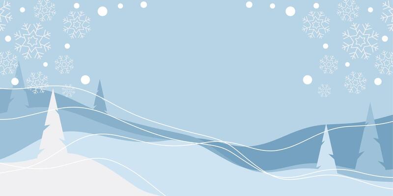 winter background with copy space area, design with snowy mountains pattern. template for banner, greeting card, flyer, social media, presentation, web.
