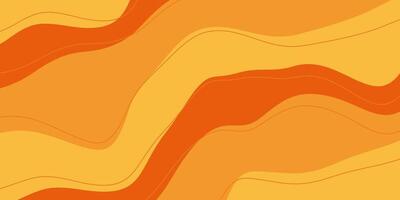 Abstract orange wave background. Trendy design for banner, poster, web. vector