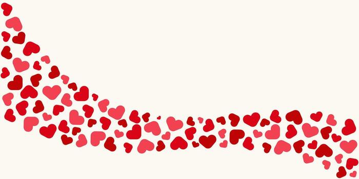 love background with copy space area, design with heart pattern. template for banner, greeting card, flyer, social media, presentation, web. vector