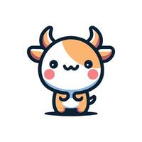 Adorable Cow Mascot Design vector