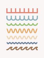 flat design colorful lines collection set vector