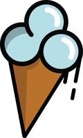 Blue icecream logo is an image or simply a sketch with a specific meaning, and represents a meaning of a company, region, organization, product, country, institution, and other things. vector