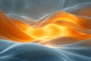 Abstract Illumination of Fluid Organic Shapes in a Serene Color Palette Ideal for Modern Art Design and Digital Backgrounds photo