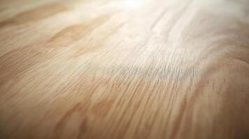 A wooden surface with a grainy texture. The wood appears to be aged and has a natural, rustic feel to it. photo