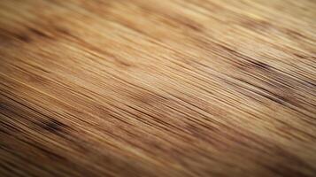 A wooden surface with a grainy texture. The wood is brown and has a natural look. The surface is smooth and has a warm, inviting feel photo