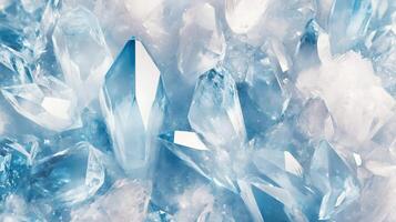 A close up of a blue and white diamond pattern. The diamonds are scattered throughout the image, creating a beautiful and intricate design. photo