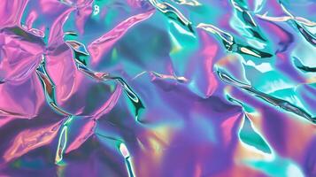 A piece of fabric with a rainbow pattern. The colors are bright and vibrant, creating a sense of energy and excitement. photo