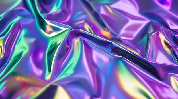 A piece of fabric with a rainbow pattern. The colors are bright and vibrant, creating a sense of energy and excitement. photo