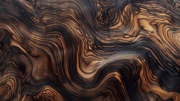 A piece of wood with a very intricate and detailed grain pattern. The wood appears to be aged and has a warm, earthy tone. The texture of the wood is rough and uneven, with many small knots and ridges photo