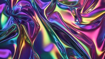 A piece of fabric with a rainbow pattern. The colors are bright and vibrant, creating a sense of energy and excitement. photo
