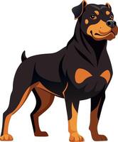 A black and brown dog with a brown spot on its face vector