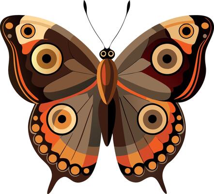 A butterfly with orange and brown wings