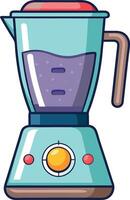 A blender with a blue and white color vector