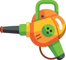 A yellow and green power tool with a green handle vector