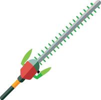 A green and red tool with a red handle vector