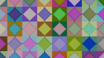A colorful pattern of squares with different colors video