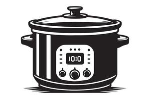 Rice Cooker Graphic Silhouette Image vector