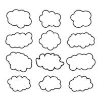 Some cloud shape border design vector