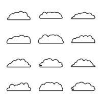 cloud shape border design vector
