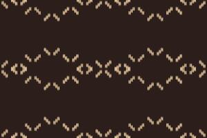 Ethnic color brown tone pattern traditional motif design background. vector