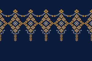 Blue background fabric motif pattern ethnic. vector