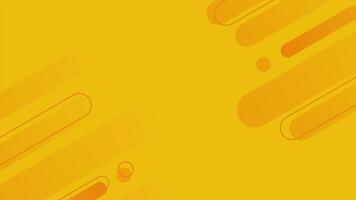 Animation of oval geometric yellow background with lines and gradations. Loop playback on 4K. Suitable for wallpaper, presentations, banners, etc. video