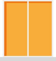 Rectangular window of the house. vector