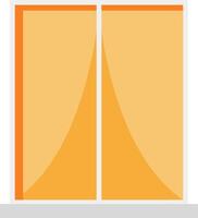 Window of a house with curtains vector