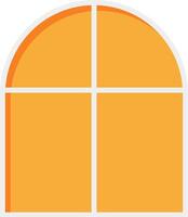 A window with a rounded top. vector