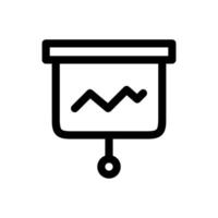 Statistic Screen Icon Line Design Style vector