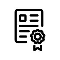Certificate Icon Line Design Style vector