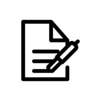 Writing Icon Line Design Style vector