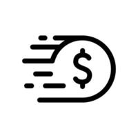 Quick and Easy Money Icon Line Design Style vector