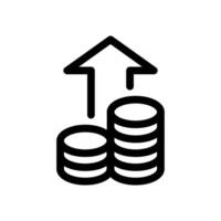 Increase Icon Line Design Style vector