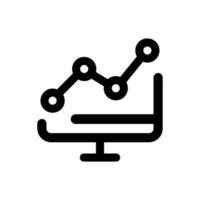 Monitoring Icon Line Design Style vector
