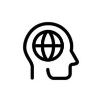 Open Minded Icon Line Design Style vector