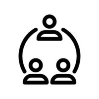 Teamwork Icon Line Design Style vector