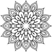 Geometric Mandala Art, Abstract Mandala Design, Sacred Geometry Patterns, Symmetrical Mandala With White Background. vector