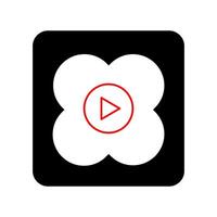 A black and white player icon vector