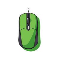 Flat Style Computer Mouse Illustration vector