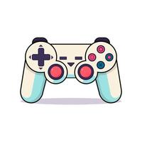 Cartoon Game Controller, Flat Illustration Style With White Background vector