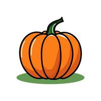 Pumpkin, A Simple Flat Illustration With A Solid Background vector
