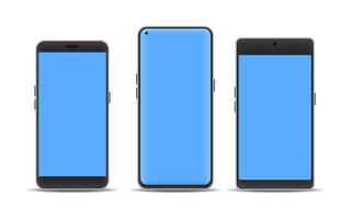 3d Smartphone realistic design 3 style. vector