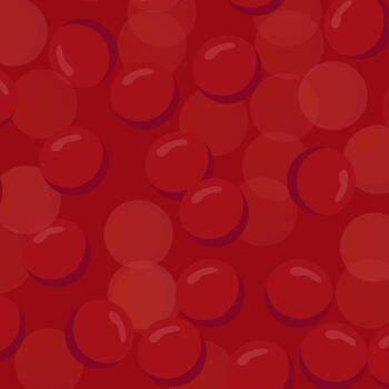 Abstract red background with berries, circles or bubbles in . For the cover, background, textiles, social networks, banner, screensaver. vector