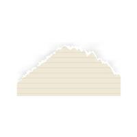 torn yellow notebook sheet in a ruler, a strip for notes, scrapbooking, stickers, as well as for the design of postcards, invitations. vector