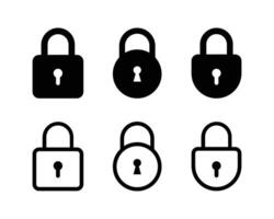 Lock icon set. Padlock icon. Security symbol. vector