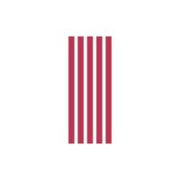 A red and white striped flag with a white background vector
