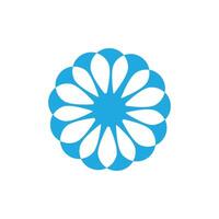 A blue flower with a white background vector