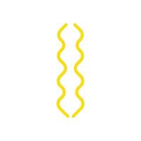 A yellow wavy line on a white background vector